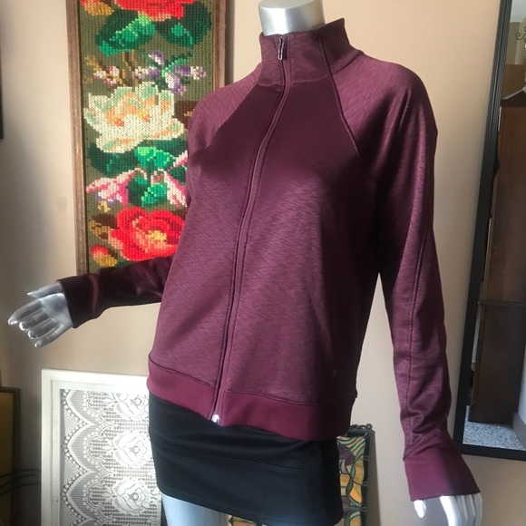 Under Armour ColdGear Women’s Medium Full Zip Fleece Jacket Mock Neck Red - Picture 2 of 16